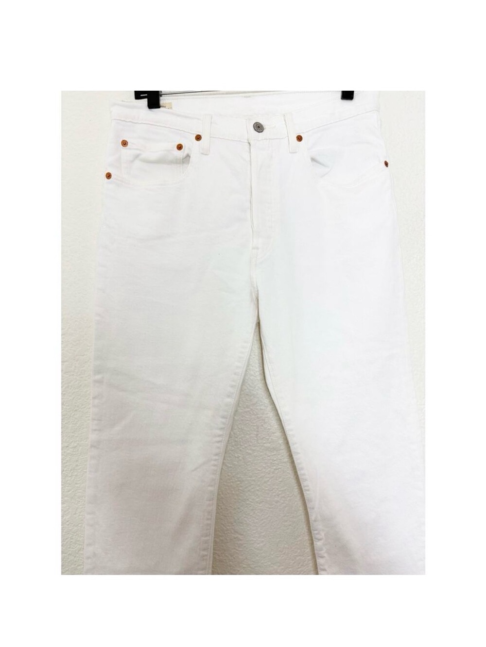 Levi’s 501 Straight Jeans Size 30 White Button Fly High Rise Preppy Minimalist - Picture 5 of 7